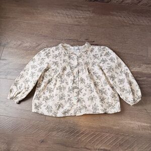 Louisiella Cream Floral Kids Blouse